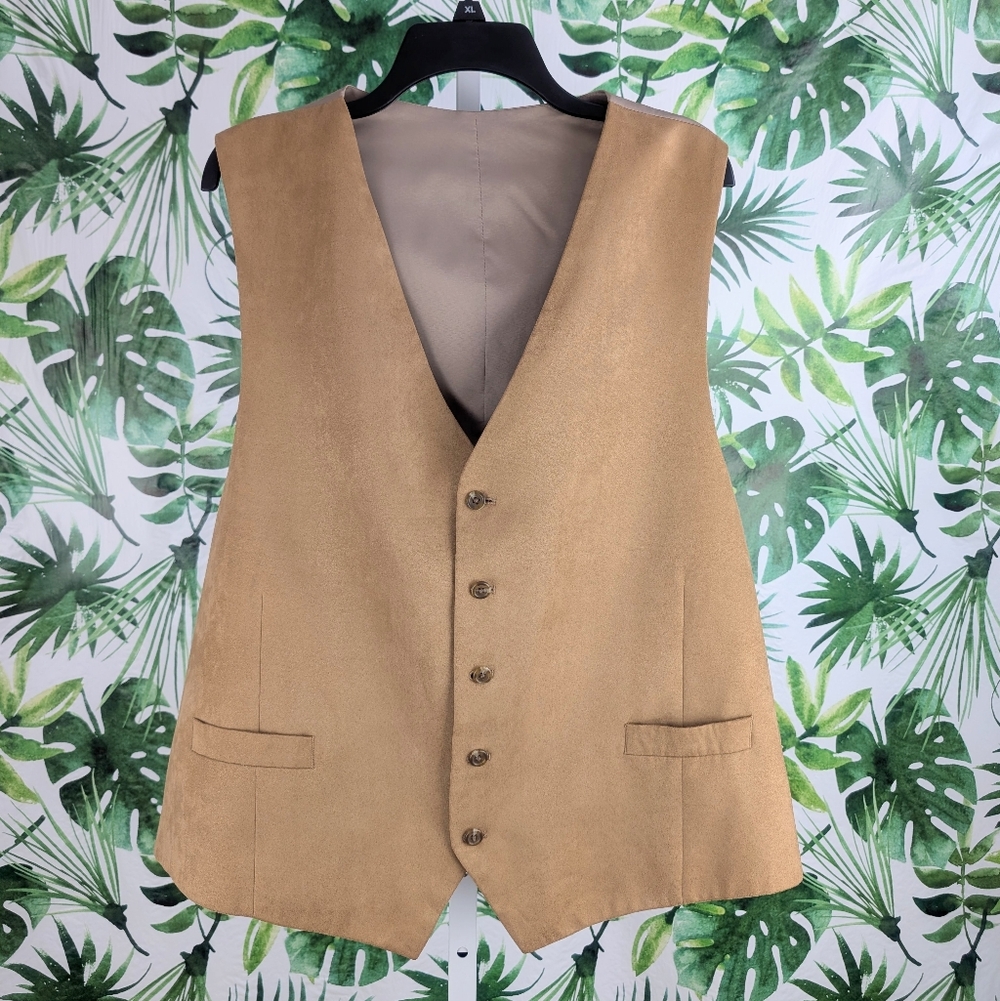 Chaps Chamois Men's Khaki Vest (Size: XXL)
